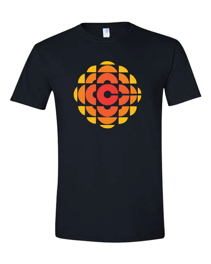 CBC - 'Retro CBC ' - Adult 9.0 oz. Tee Shirt - Black - Made in Canada