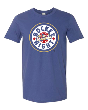Hockey Night in Canada - 'Modern HNIC' - Adult 7.5 oz. Tee Shirt - Metro Blue
