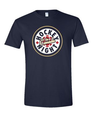 Hockey Night in Canada - 'Modern HNIC' - Adult 7.5 oz. Tee Shirt - Navy