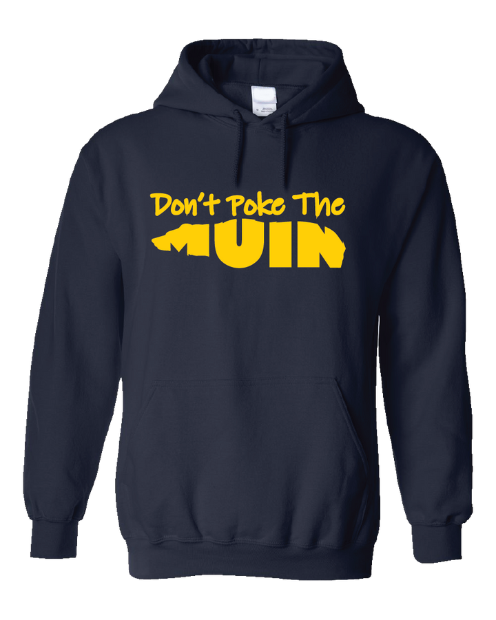 MUIN - 'Don't Poke The Muin' - Hoody - Maize on Navy