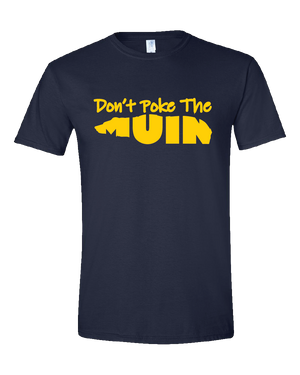 MUIN - 'Don't Poke The Muin' - Tee Shirt - Maize on Navy