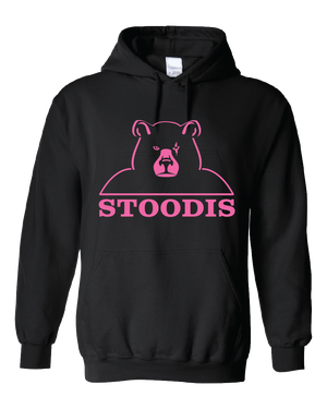 MUIN - 'STOODIS BEAR' - Hoody - Pink on Black